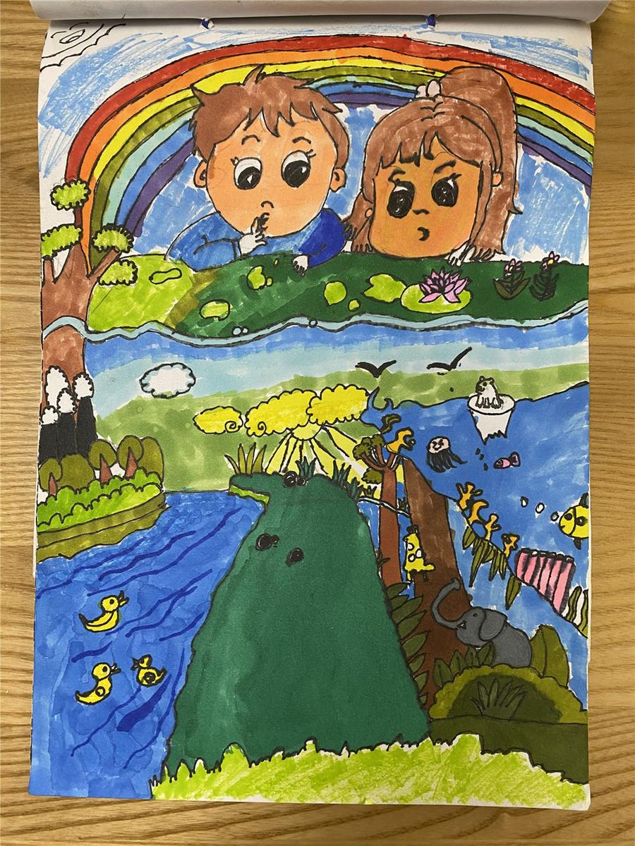 《夏日彩虹，保護地球》 孫睿陽 7歲