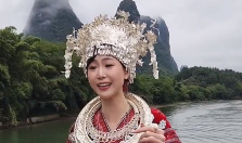 【三等獎】拋繡球、唱山歌......泰國博主漓江變裝體驗民俗